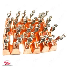 Fish WOW! Fishing Copper Bells Alert with Eagle Clamp Clips Bait Alarm Lure lot