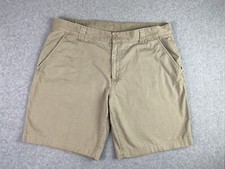 The North Face Shorts Mens 38 Tan Flat Front Outdoor Hiking Fishing Active