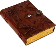 Hocus Pocus Spell Book Journal Leather Clasp Vintage Blank Notebook Gifts