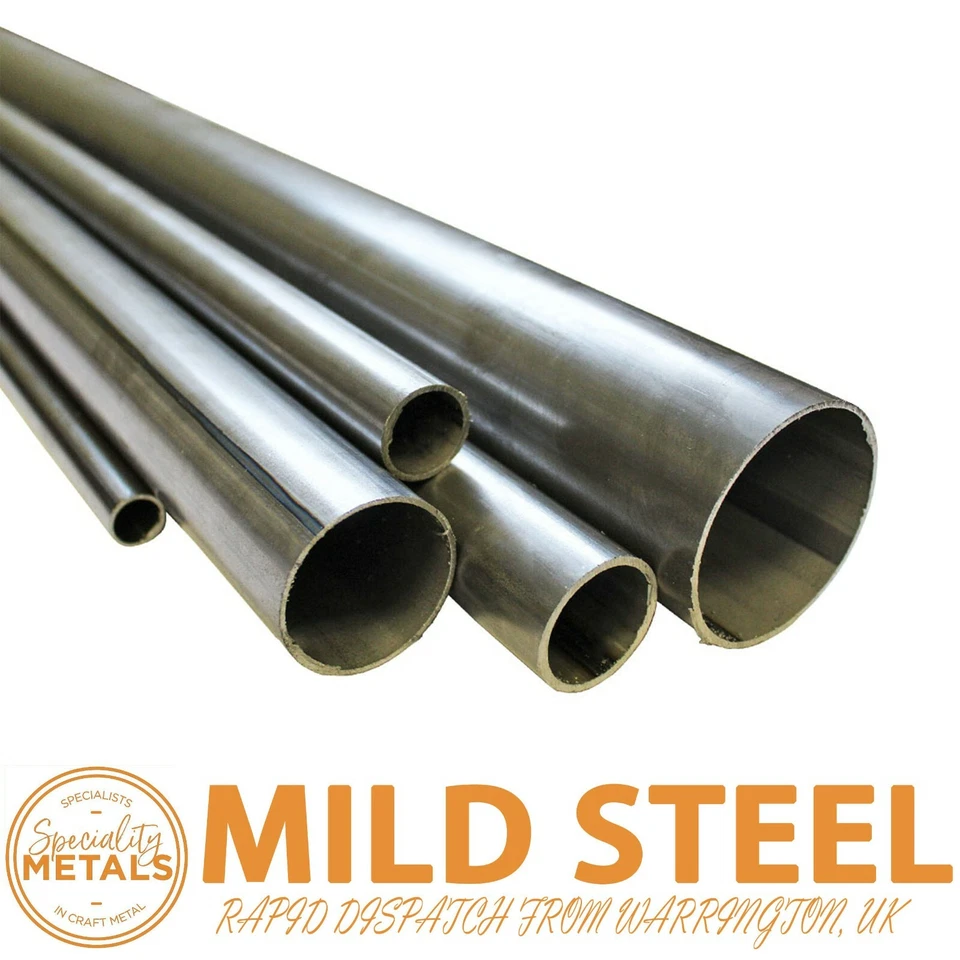 Speciality Metals Round Hole Mild Steel Tube | 10 to 70mm 300mm to 1.19m Length
