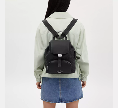 NWT Coach Pace Large Backpack In Signature Jacquard CT812  display picture 3
