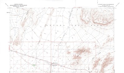 Lathrop Wells Quadrangle Nevada 1961 Topo Map Vintage USGS 15 Minute Topographic