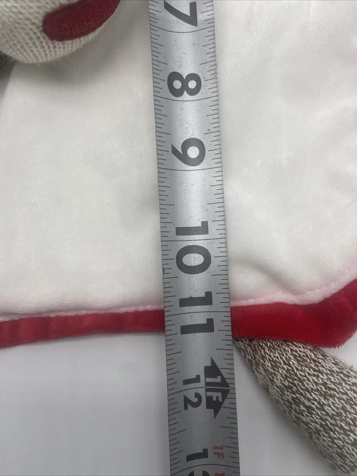 Baby Starters Sock Monkey Lovey Plush Rattle Security Blanket Stuffed Animal - Imagem 3 de 4