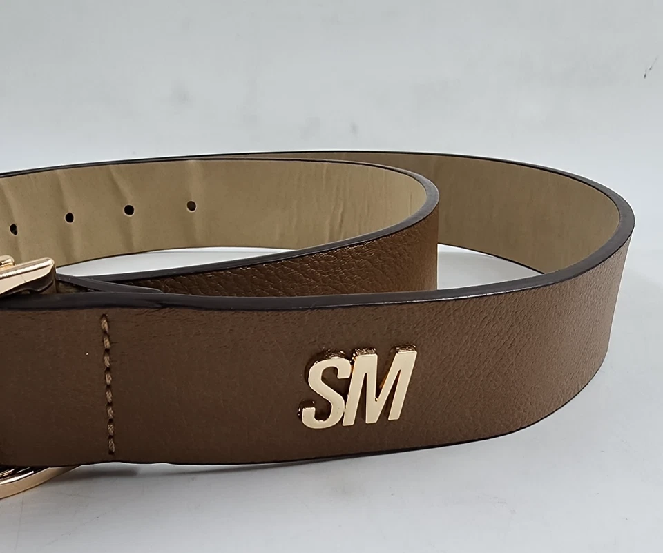 Cinturón Steve Madden Multi D-Ring Keeper con herrajes dorados para mujer XL marrón Foto 2 de 4