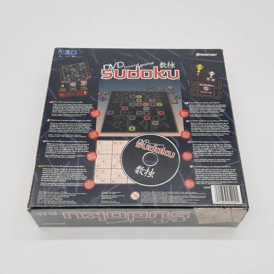 Sudoku DVD Board Game Sealed Pressman Games Multiple Language - Image 2 of 2