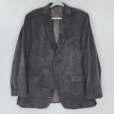 Calvin Klein Jacket Mens 42R Gray Corduroy Blazer Two Button Suit Coat Classic