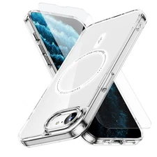 For Apple iPhone 16e 2025 Shockproof Clear Mag Safe Case with Screen Protector