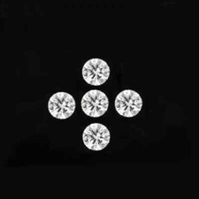 2 Ct Natural White Diamond Round Cut 5mm 5 Pcs VVS1 D Grade Certified F41