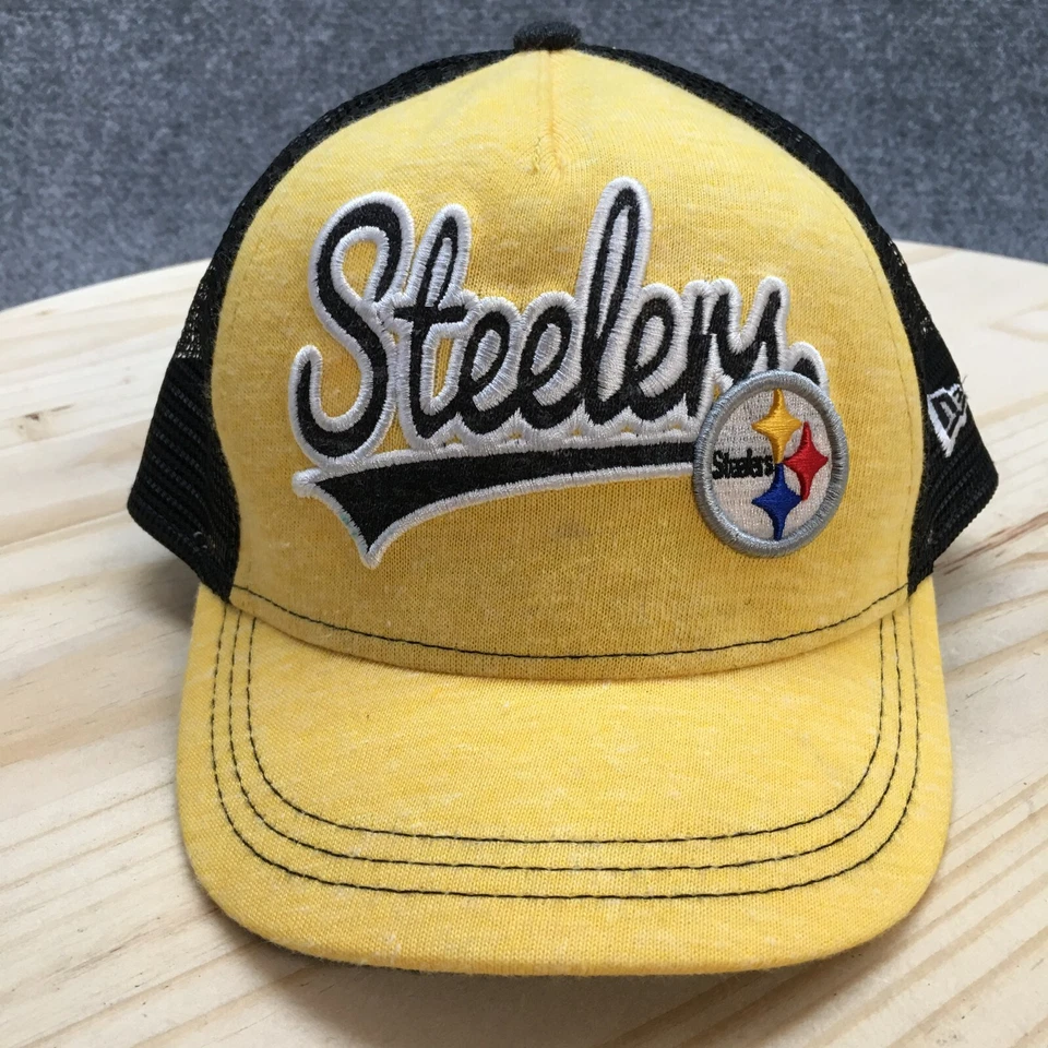 Pittsburgh Steelers New Era Trucker Hat Womens Black Yellow One Size Adjustable - Image 2 of 4