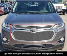 Fits 2018-2021 Chevy Traverse Upper Stainless Steel Chrome Mesh Grille Insert