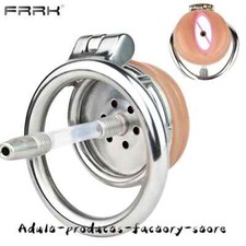 Inverted Urethra Chastity Cage Realistic Sissi Couple Metal Peni Ring Intimate