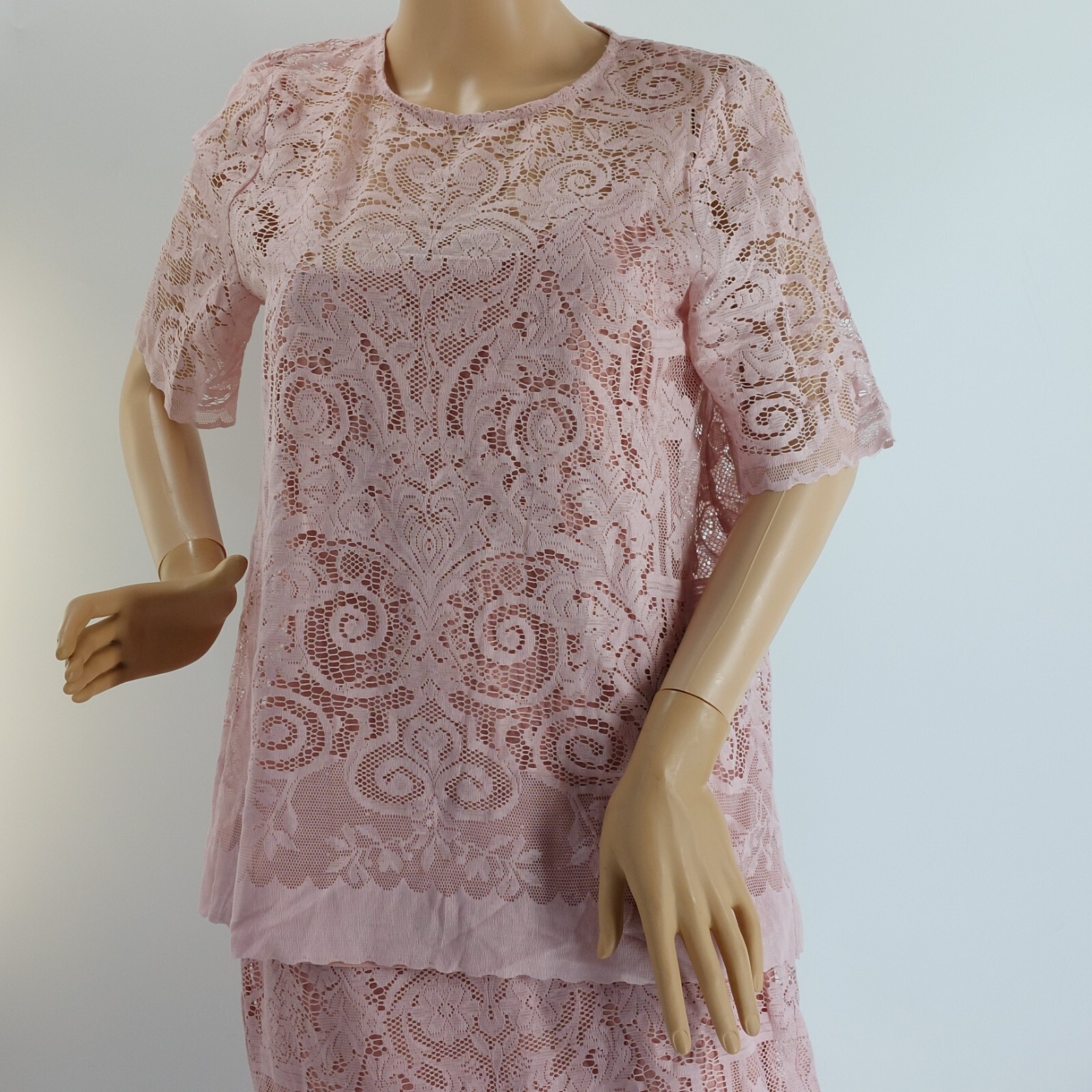 Hobbs Size 12 Top pink Lace Limited Edition  occasion rrp£149 image 2