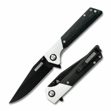 ROSECRAFT KNIVES WHITE BLACK G10 WAYA FLIPPER RCM010WB
