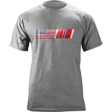 Vintage American Flag Bronze Star Blend Veteran T-Shirt