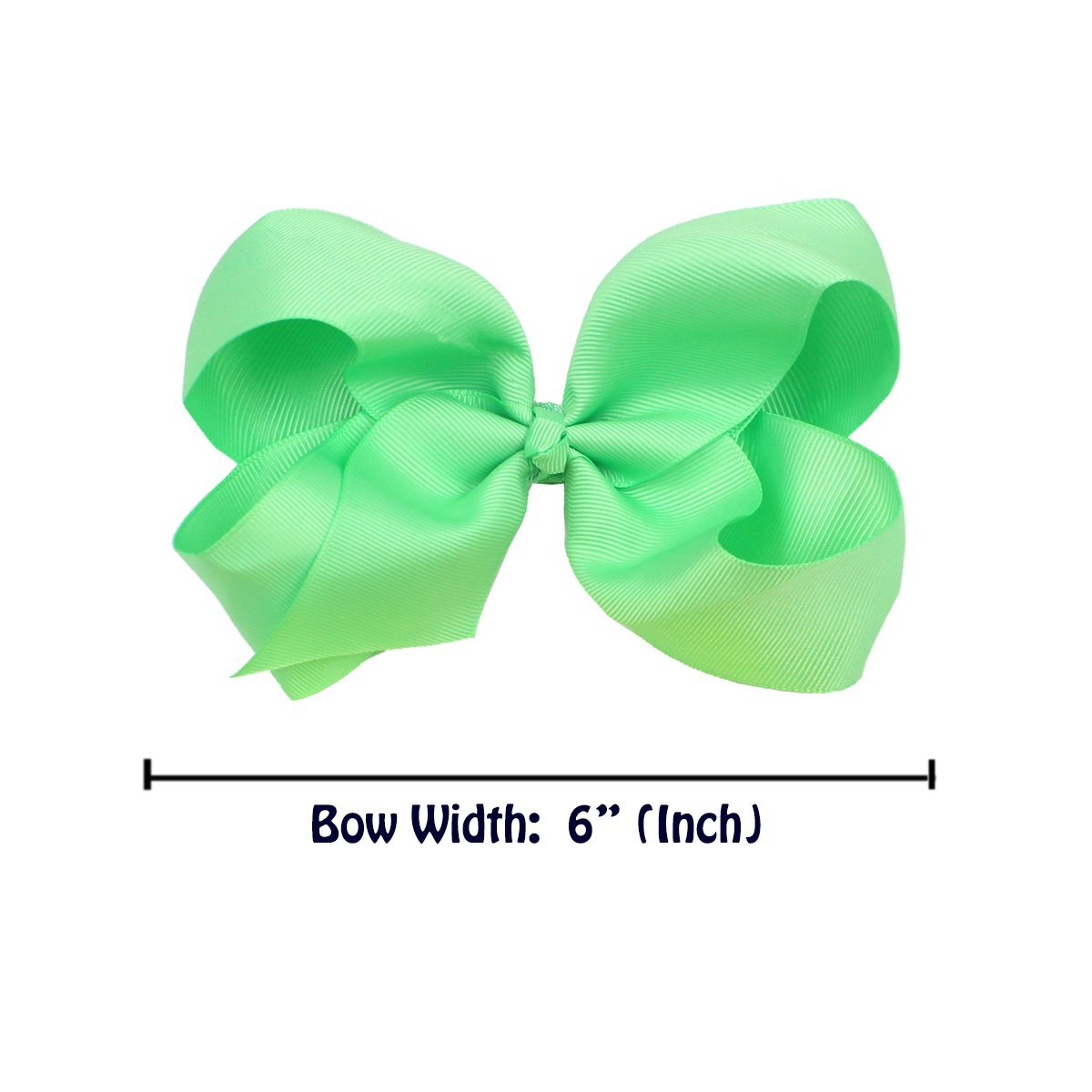 40 Pieces 6 Inch Hair Bows for Girls Clips Grosgrain Ribbon