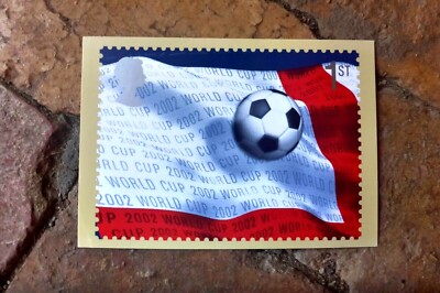 FOOTBALL WORLD CUP 2002 1ST   POSTCARD ROYAL MAIL STAMP CARD SERIES UK UNUSED 