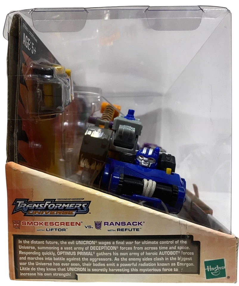 Transformers Universe Smokescreen w Liftor vs. Ransack w Refute Figures NEW 2004 - Image 4 of 4