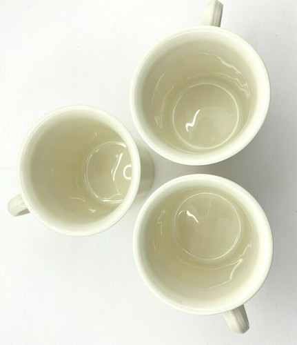 Tazze Lenox Casual Elegance avorio lucido ~ set di 3 ~ made in USA ~ EUC - Foto 2 di 9