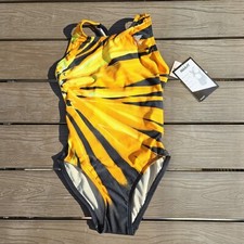 TYR DuraFast Maxfit 1pc Swimsuit Gold/orange/black 1 Piece Youth Sz 24 New