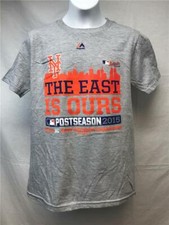 New Minor Flaw New York Mets 2015 Youth Size M 10/12 Gray Majestic Shirt
