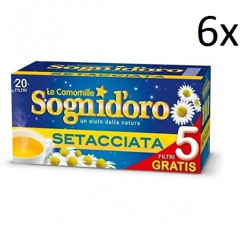 6x STAR Camomilla Setacciata Entspannendes Getränk Kamille 20 Beutel + 5 frei