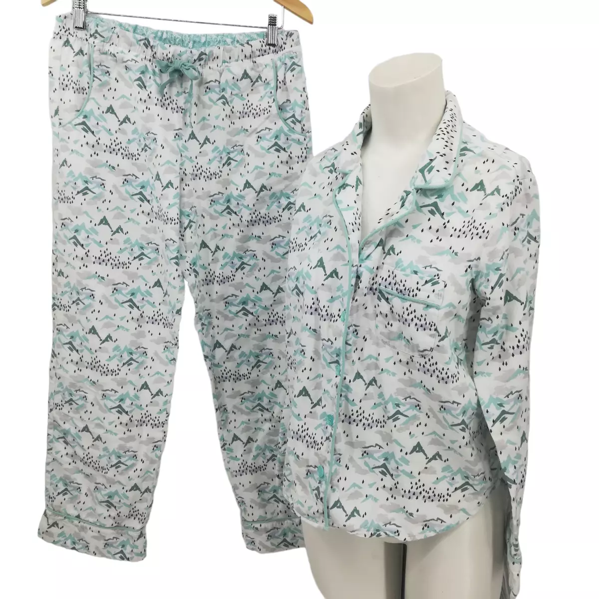 Van Winkle Co Portuguese Flannel Pajama Set Size M Long Sleeve