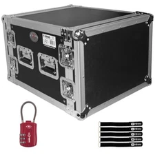 ProX T-8RSS 8U Space Amp Pro Audio DJ Rack Mount ATA Flight Case w TSA Lock i...