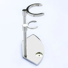 Metal Stand for Men's Razor & Shaving Brush / Luxury Stainless Steel Holder