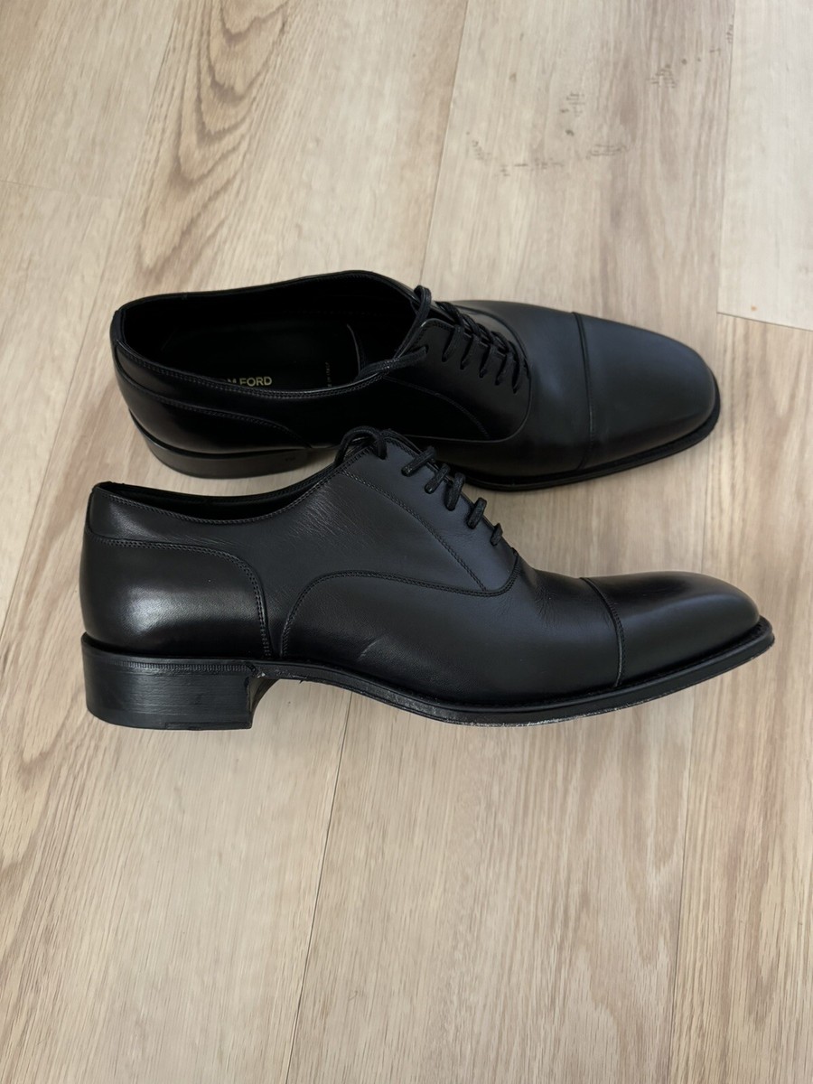 Tom Ford Gianni Cap Toe Oxford Dress Shoes BLACK Mens 9.5 US $1700 Tom Ford Gianni Cap Toe Oxford Dress Shoes BLACK Mens 9.5 US $1700
