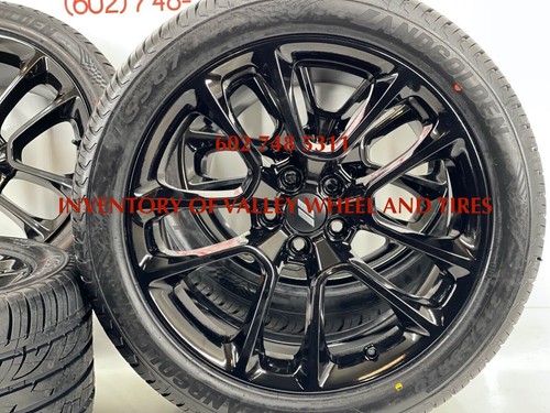 20" DODGE & DEMON SRT HELLCAT STYLE WHEELS TIRES REDEYE BLACK RIMS 5x115 STGGD - Picture 4 of 5