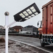 Commercial Solar Street Light Flood Lamp LED Outdoor Area Dusk To Dawn Wall US