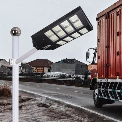 Commercial Solar Street Light Flood Lamp LED Outdoor Area Dusk To Dawn Wall US