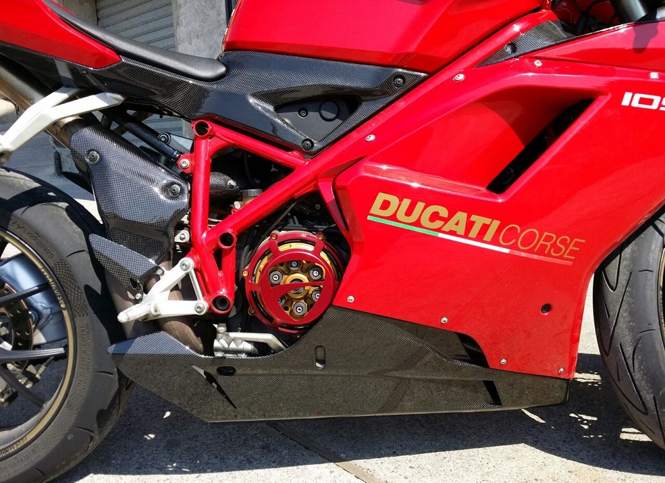 PARACALORE CARBONIO SCARICHI COLLETTORI DUCATI 848 1098 1198 EXHAUST HEAT Foto 2 de 2