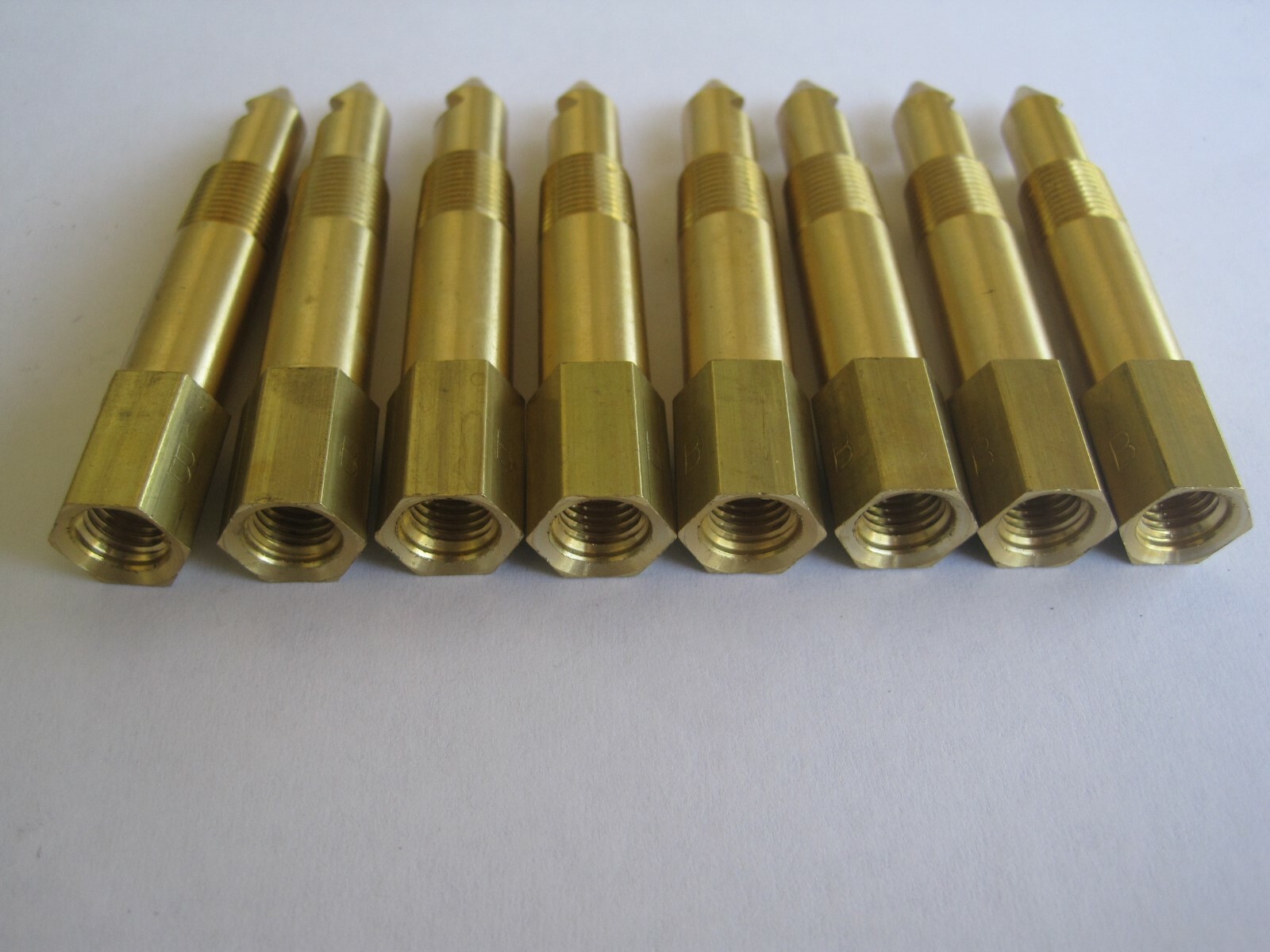 8pc Brass Port Nozzle Bodies Long Blower Enderle dragster funny car