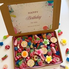HAPPY BIRTHDAY Personalised Pick & Mix Sweet Gift Box, Custom Hamper Presents