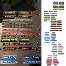 12 Pack of Magnetic Toolbox Labels, 3D-Printed Tool Box Labels,Tool Box Organize