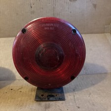 Vintage Stratolite 62 Red Stop Plastic Tail Light Lens With Fender Mount Light