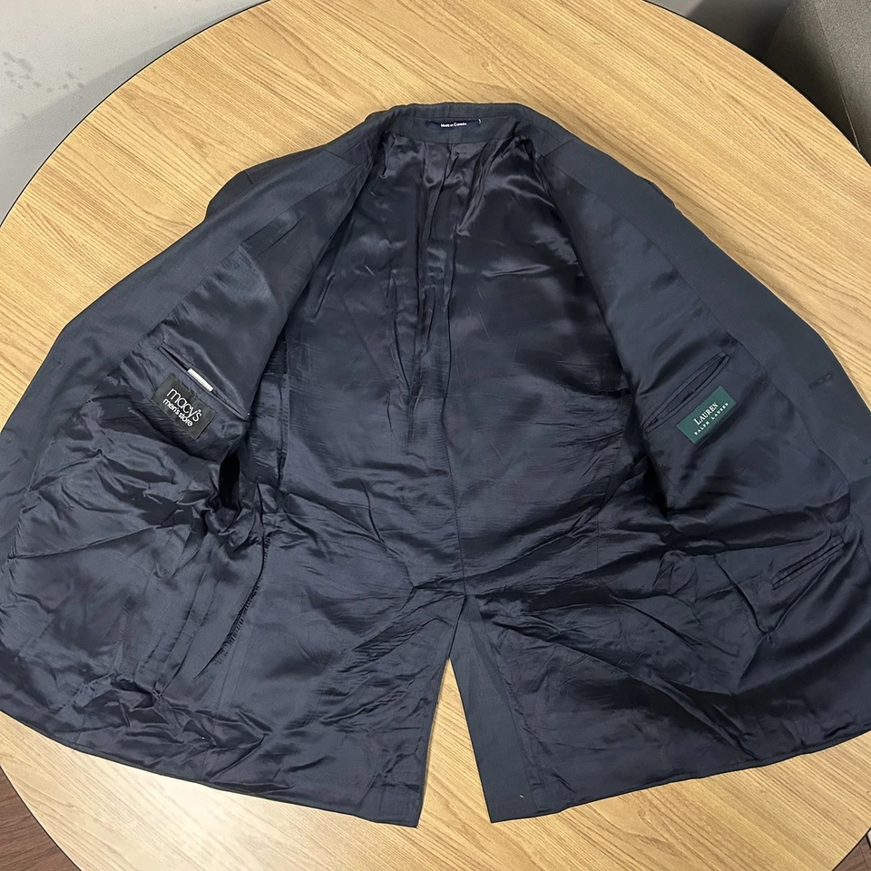 Blazer Lauren Ralph Lauren Lana Laine 41R Gris Cachemira 2 Botones Hecho en Canadá Foto 2 de 4