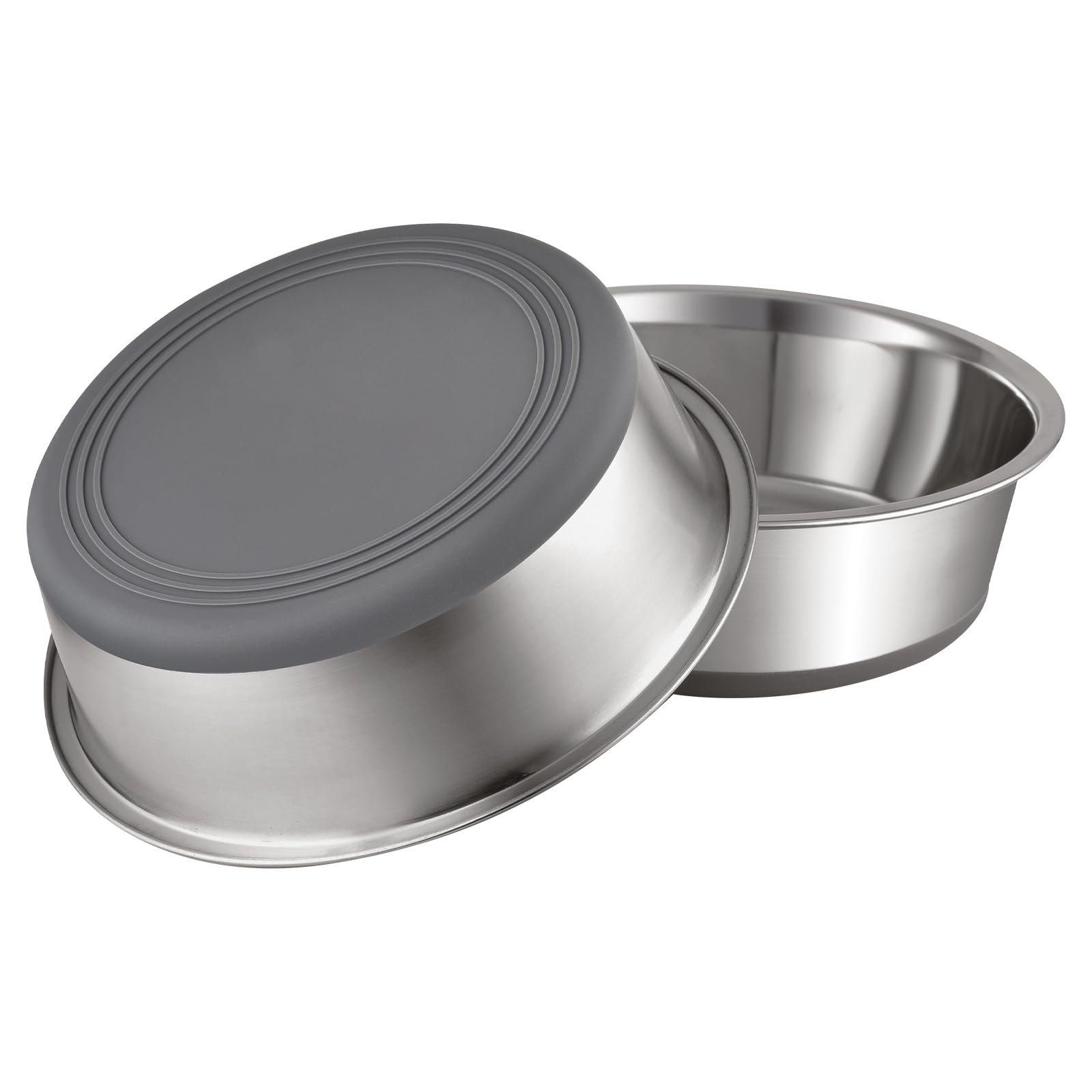 Gamelles inox 480 ml pour chat petit chien bol eau croquettes lot de 2