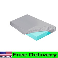 Soft Removable Mattress Topper Cover - Machine Washable Twin Size, Light Gray