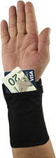 AMABAZR Premium Wrist Wallet - Cell Phone Holder with Zipper Storage Band for Tr