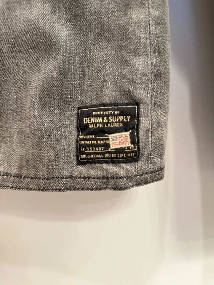 Ralph Lauren Denim and Supply Washed Grey Peacoat - Image 3 of 4