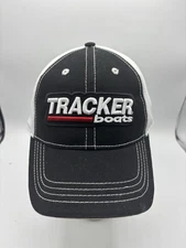 Tracker Boats EST. 1978 Black & White Snapback Hat Fishing Cap Mesh Back