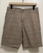 Volcom Embrace Change Beige Plaid Shorts Skater Chino Flat Front Men  s Size 30