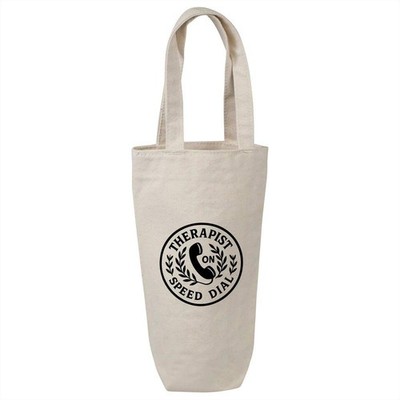 ''Therapeut auf Kurzwahl'' Baumwolle Weinflasche Geschenk/Reisetasche (BL00041828)