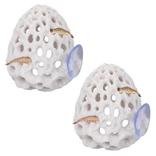 2pcs Shrimp Hides for Aquarium, Multi-Hole Shrimp Dome Hide House with Suctio...