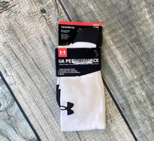 Under Armour YLG Youth Large UA Performance Over the Calf Soccer Sock White Tall