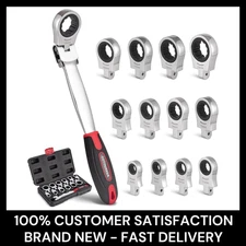 COTOUXKER Flex Head Ratcheting Wrench Set 8-19mm Ratchet Wrench Set