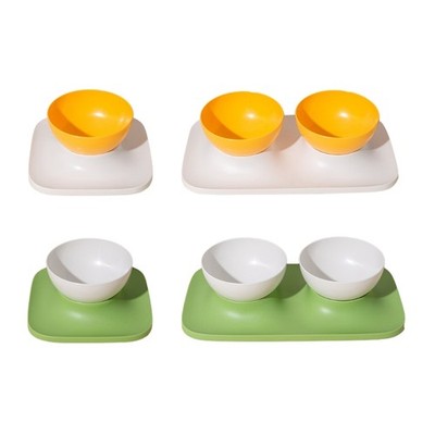 Cats Bowls Tilted Dish Plastic Feeding Bowls with Stand for and Water