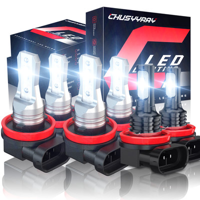 FITS Nissan Kicks 2017-2020 H9 H11 H11 LED Headlight High/Low + Fog Light Bulbs
